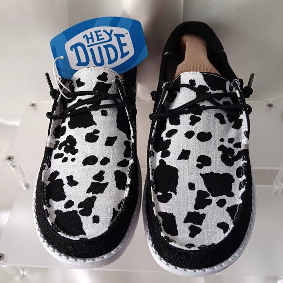 NWT ~ HEY DUDE WENDY BOHO WILD COW WOMEN'S CASUAL SHOES SNEAKERS SLIP ON SIZE 8 - Picture 1 of 7
